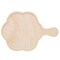Welled Wood Surface, Round Scallops Shaped, 12.8" x 10", for wooden trays, crafts and decorations, welled center for resin design or paint - for decoupage, engraving, wood burning
